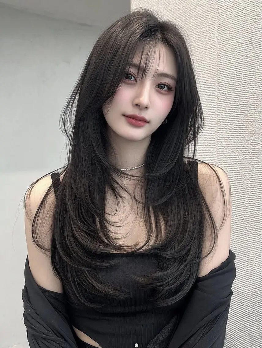 【🎼今人気の透明感爆誕カラー🖤⛓️】ブルーブラック🐾⭐︎の写真