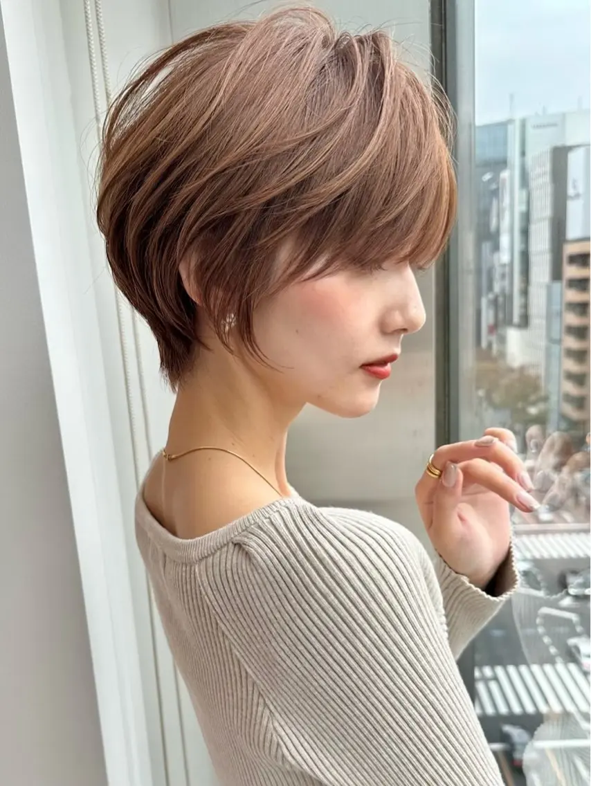 ショート ショートヘア カット ヘアカラー トリートメント 似合わせショート/ 山見陽のヘアスタイル
