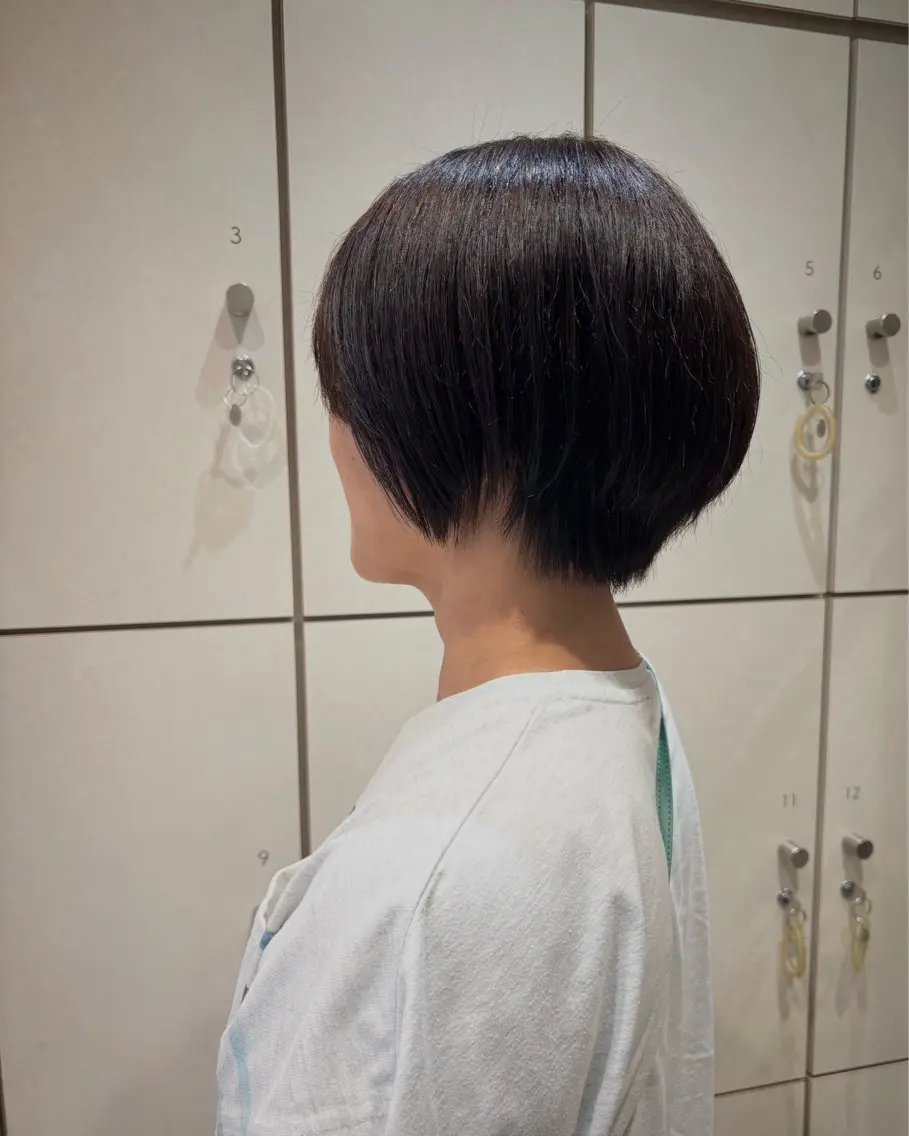 ショート カラー 顔周りカット 縮毛矯正 トリートメント ボブ/ショート/金田 夏葵のヘアスタイル
