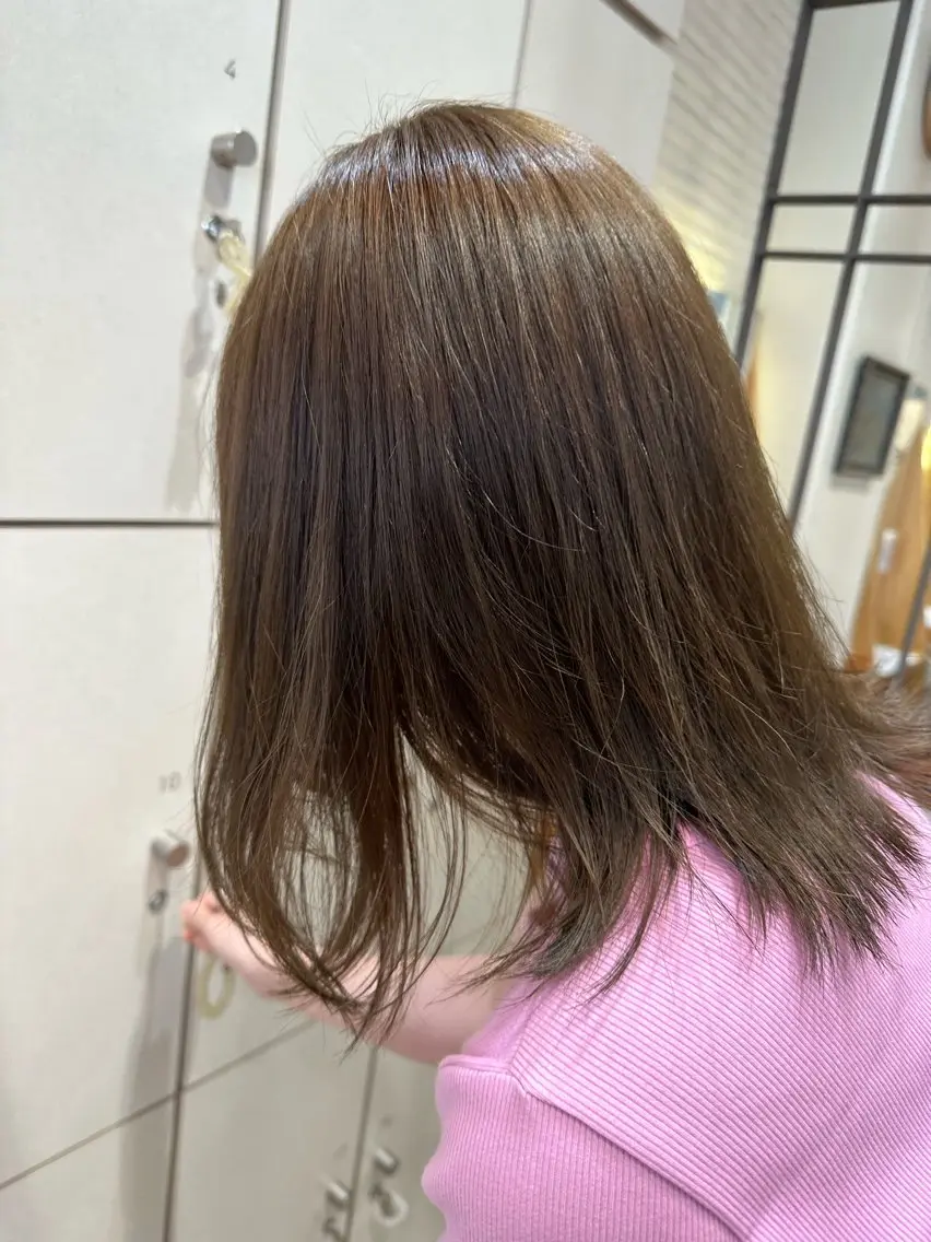 ミディアム カラー カット ヘアカラー トリートメント 美髪矯正/渡辺 りんのヘアスタイル
