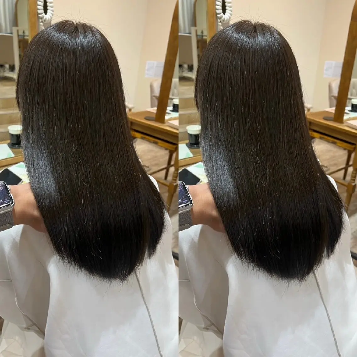 ミディアム 髪質改善 縮毛矯正 トリートメント 酸性ストレート 髪質カラー特化 akiのヘアスタイル