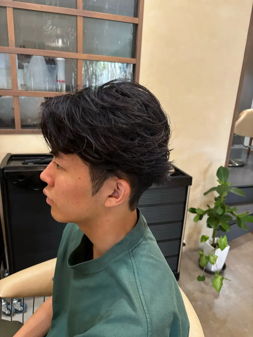 ショート メンズ カット パーマ 鹿児島 TSUBASAのヘアスタイル