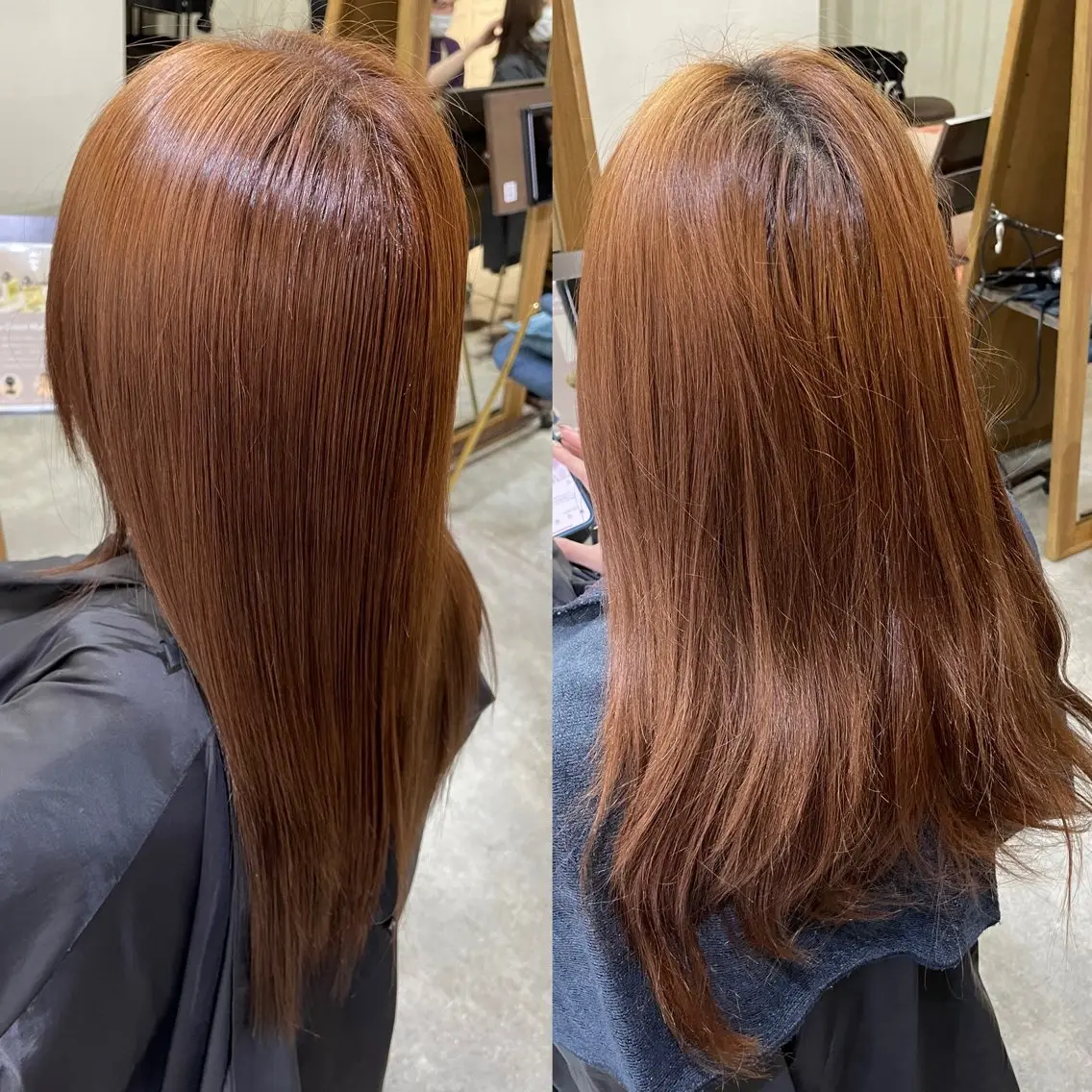 ロング カラー カット ヘアカラー 心斎橋韓国ボブ 好原良真のヘアスタイル