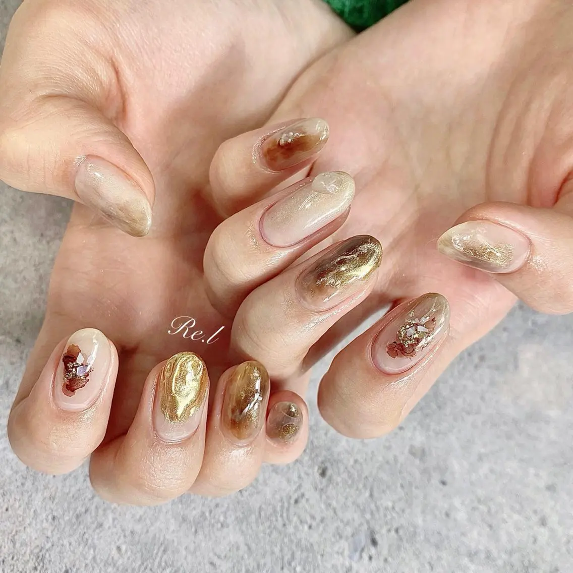 ネイル ニュアンスネイル モチの良さ◉ フィルインネイル♡のネイルデザイン