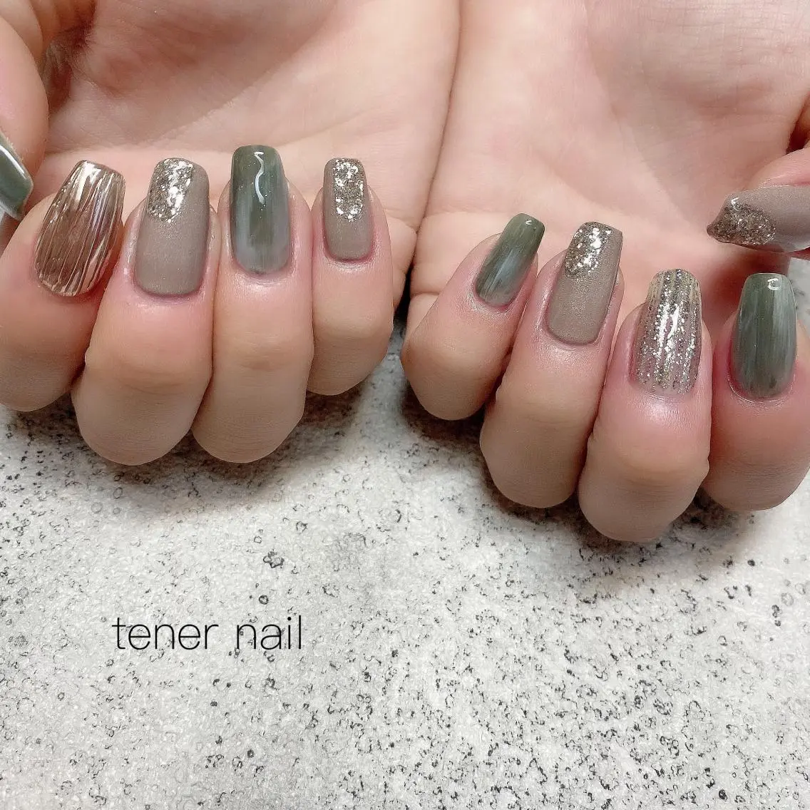 ネイル ミラーネイル ニュアンスネイル テネルネイル tener nailのネイルデザイン