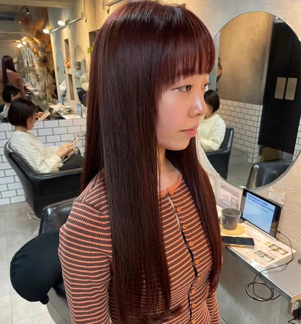 ロング カット ヘアカラー 再現性重視ショート/ レイヤー/ヘアセットのヘアスタイル