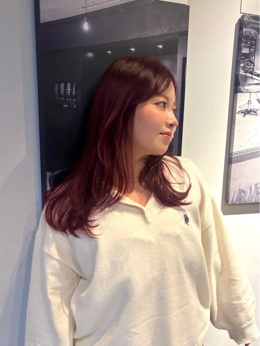 ロング ヘアカラー トリートメント グレージュカラー/ 透明感カラー🗽のヘアスタイル