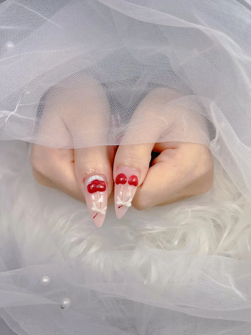ネイル アートネイル オーロラネイル チークネイル 長さ出し フットネイル Miya _nailのネイルデザイン