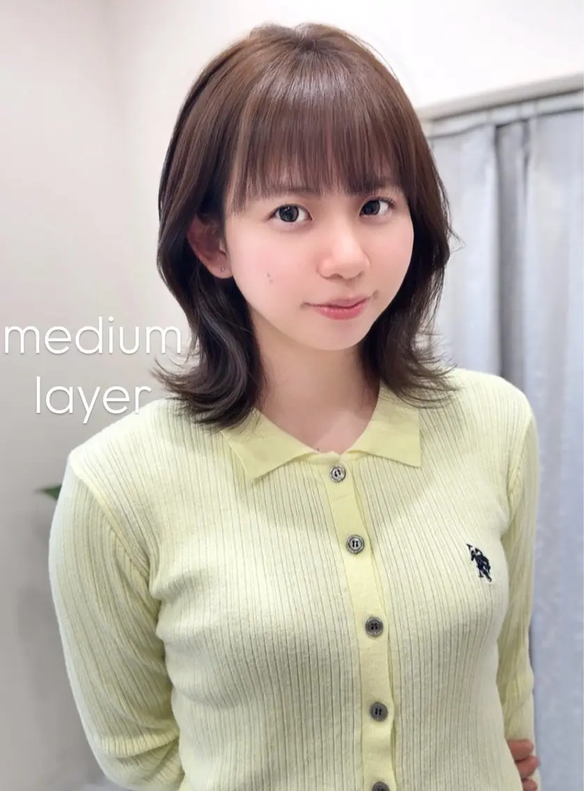 ミディアム カラー ヘアアレンジ ブラウンカラー レイヤーカット 外ハネヘア カット ヘアカラー 加藤あいり/大人 可愛いモテカラー♡のヘアスタイル