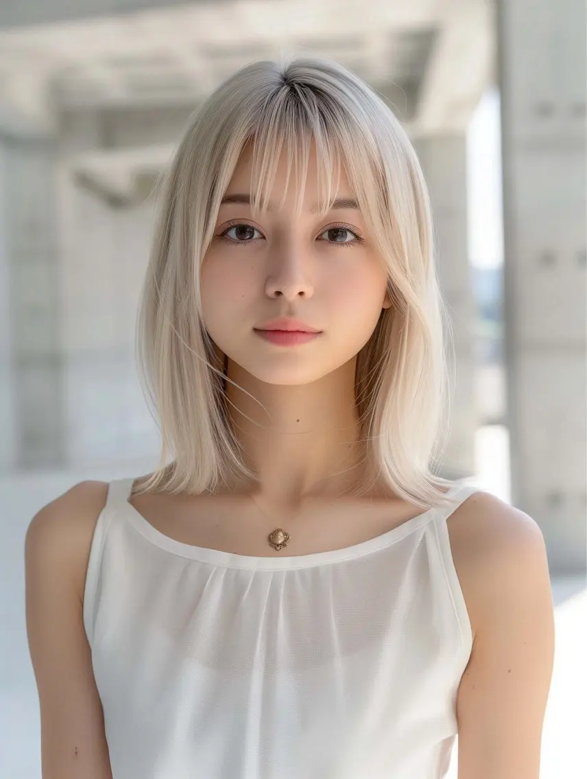 カラー 酸性ストレート 髪質改善のヘアスタイル