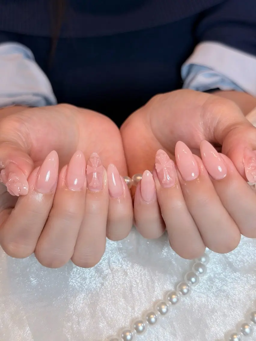 ネイル オーロラネイル ボルドー ブラウン 氷ネイル・うるうるネイル キラキラネイル ハンドネイル Julli NailStudioのネイルデザイン
