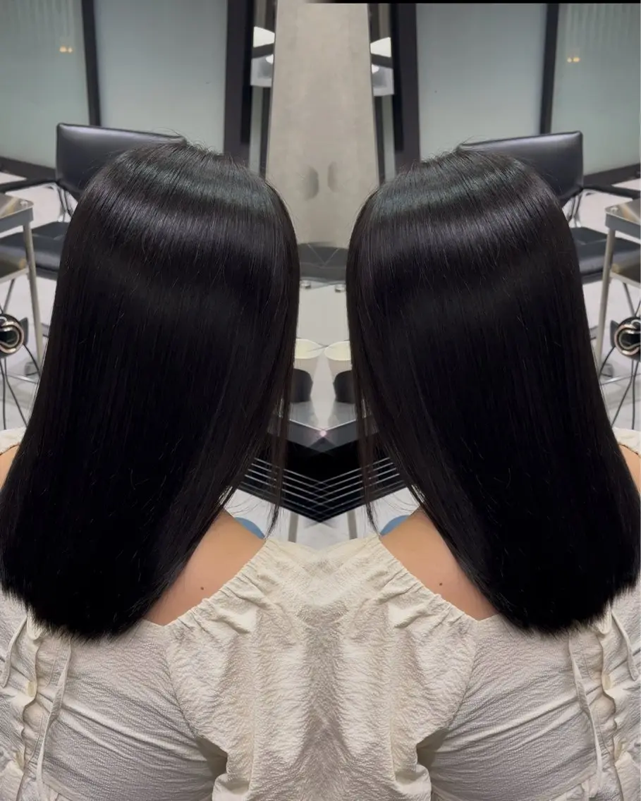 セミロング ヘアカラー トリートメント RAF Lino／韓国ヘアのヘアスタイル
