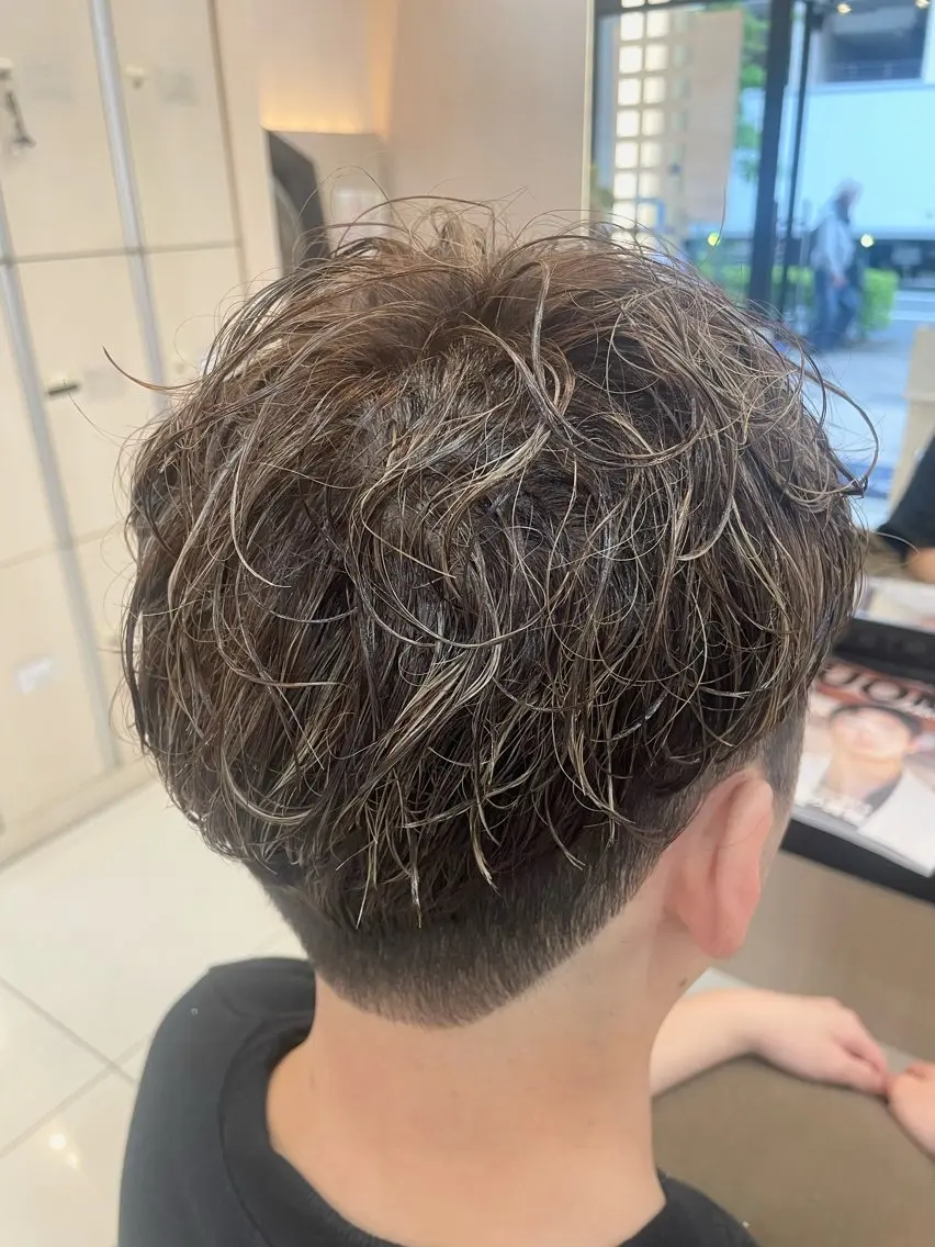 ショート カラー メンズ ヘアカラー トリートメント リリー /Men's/パーマのヘアスタイル
