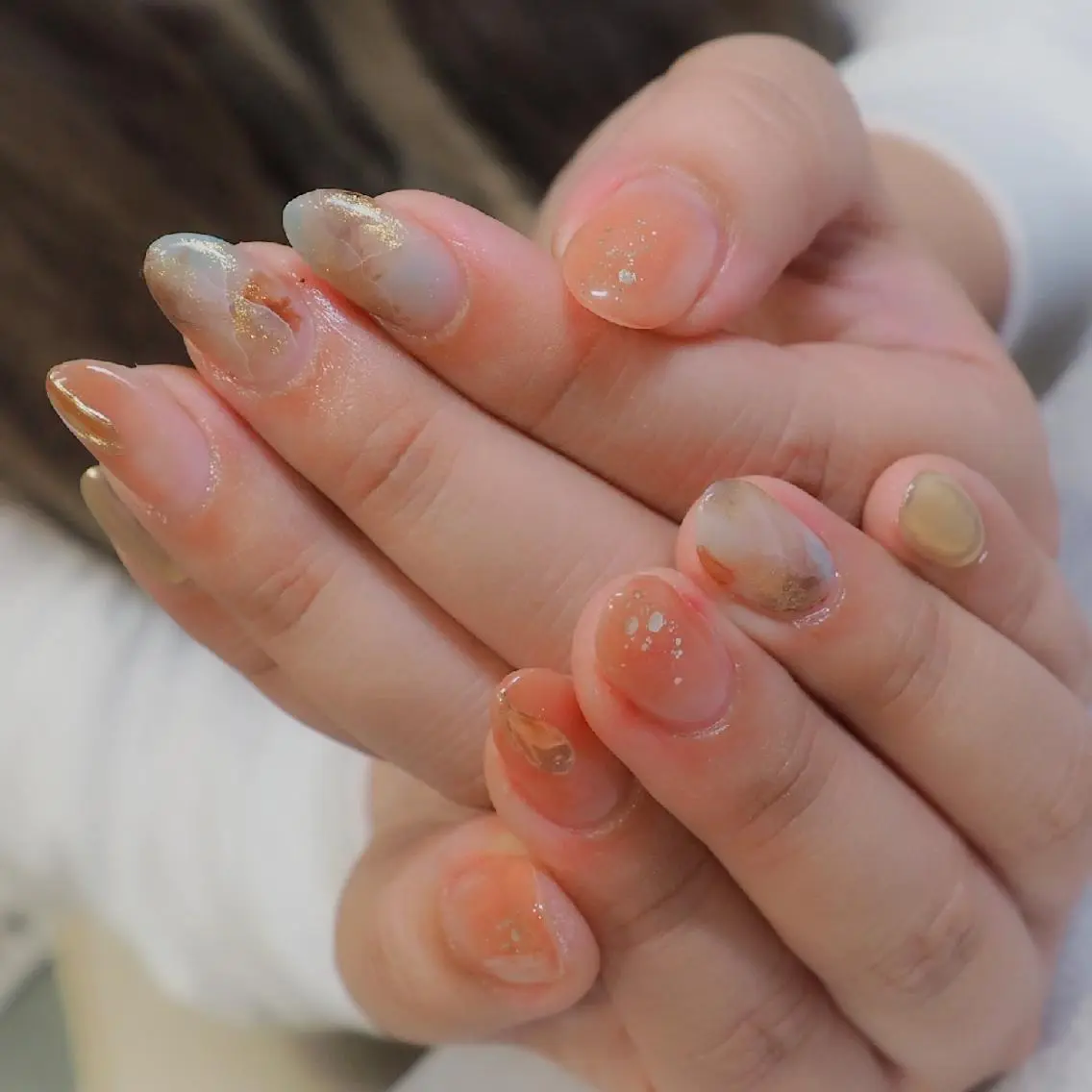 ネイル ニュアンスネイル ハンドネイル infinity skyのネイルデザイン