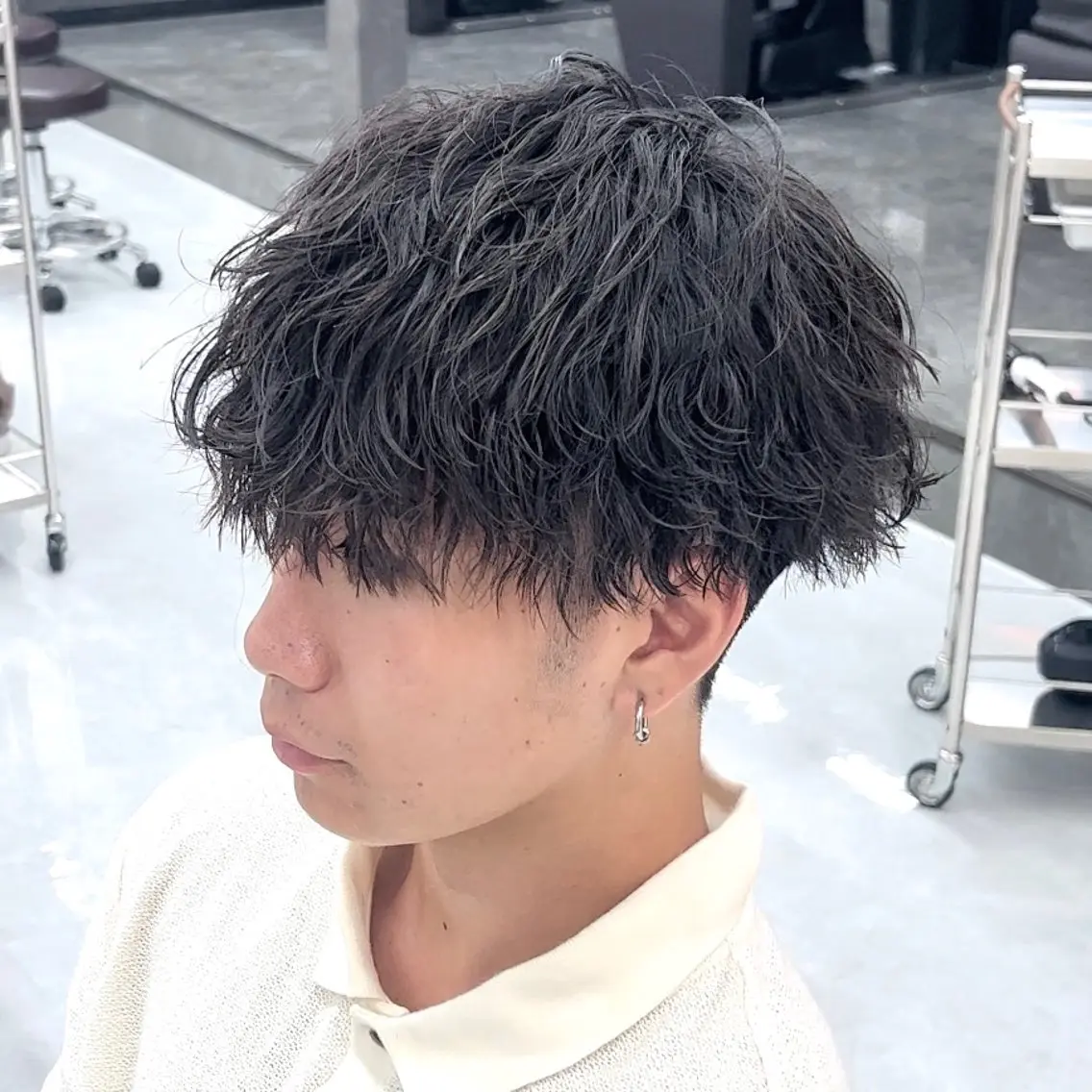 men's限定★★カット+ツイスパ 系or 波巻きパーマ+高級TR¥ 19800→12100の写真