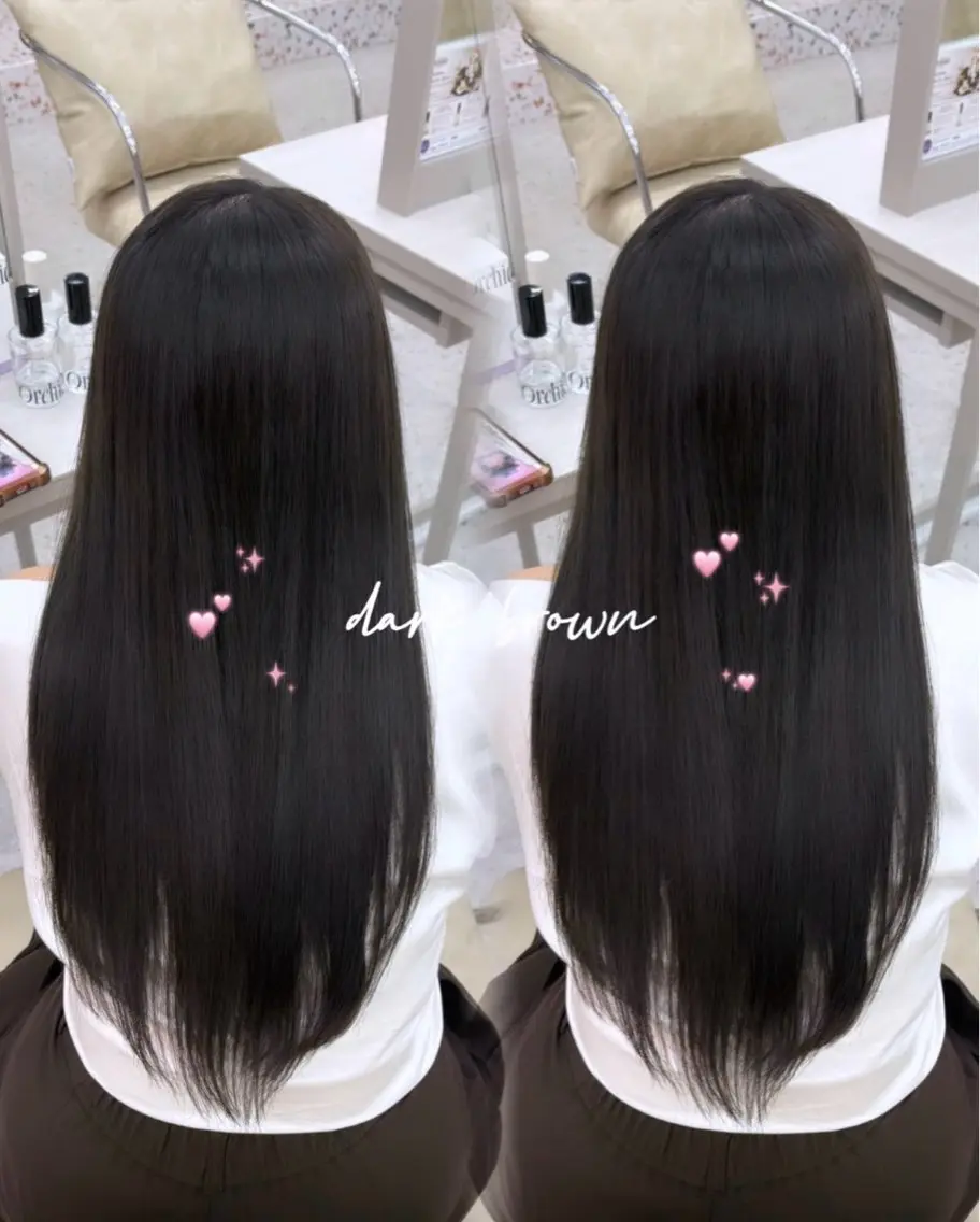 ロング カラー ブラウンカラー 透明感カラー ダークブラウン ヘアカラー トリートメント COCO_kaho カラー/髪質改善のヘアスタイル