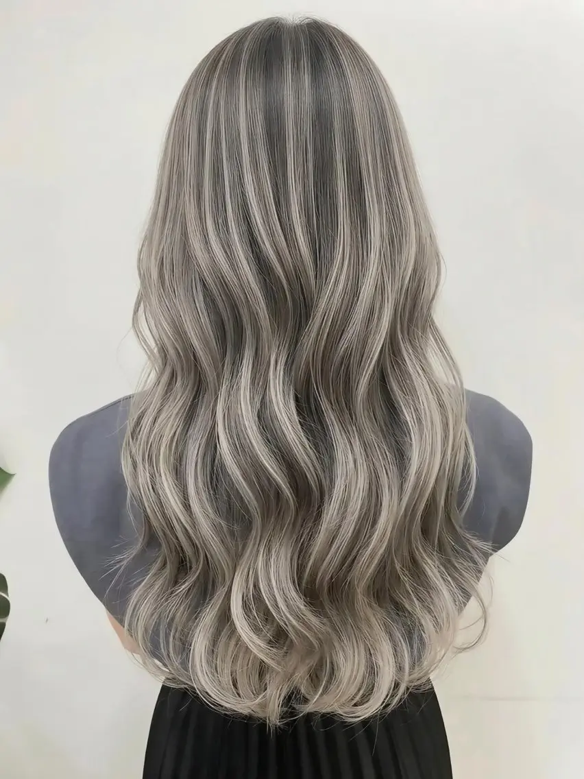 ロング カラー バレイヤージュ ブリーチ ケアブリーチ 透明感カラー グレージュ カット ヘアカラー トリートメント バレイヤージュ 藤沢 髪質改善 竹内ケンゴのヘアスタイル