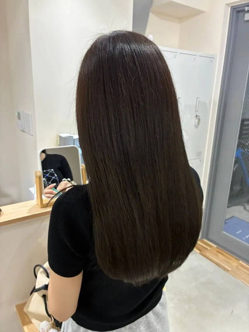 ロング カット ヘアカラー トリートメント ✨髪質改善/ attrait福岡のヘアスタイル