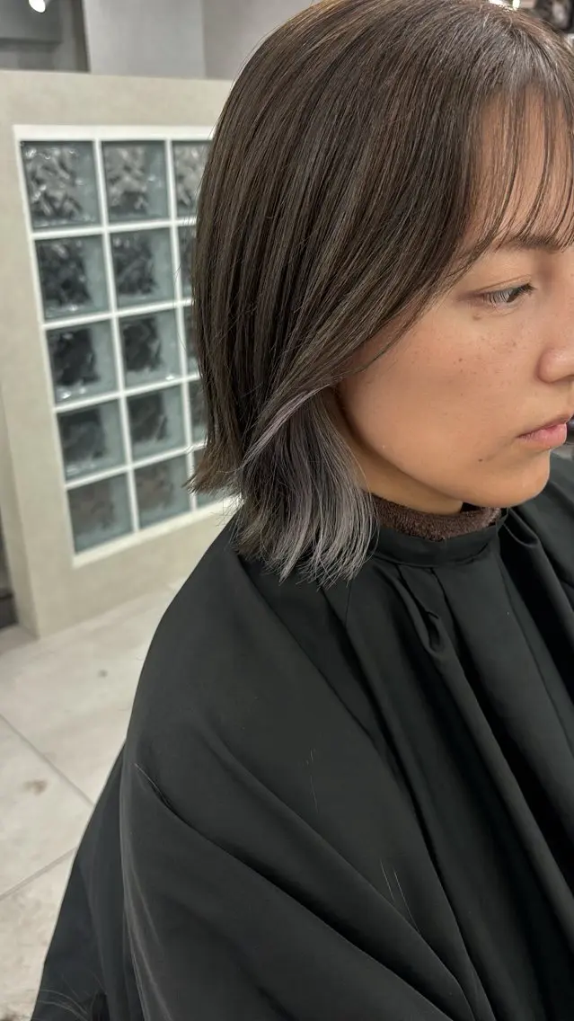 ミディアム カラー 石井 紫文のヘアスタイル
