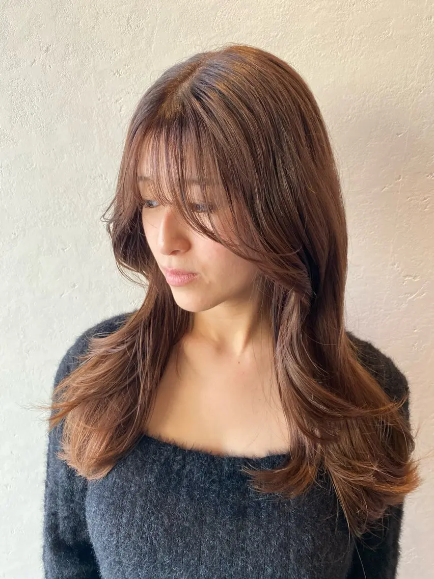 セミロング カラー ブラウンカラー レイヤーカット カット ヘアカラー 希優🌺ソムリエ /ブリーチ/カットのヘアスタイル