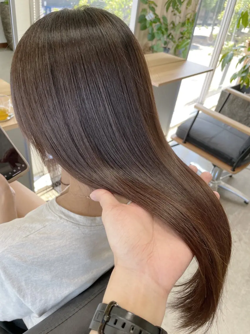 セミロング カラー 髪質改善とカラー特化 ✨Hito.nowaのヘアスタイル