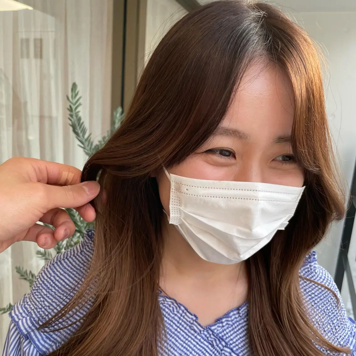 ロング カット トリートメント 本格韓国ヘア🇰🇷 【uni】キューさんのヘアスタイル