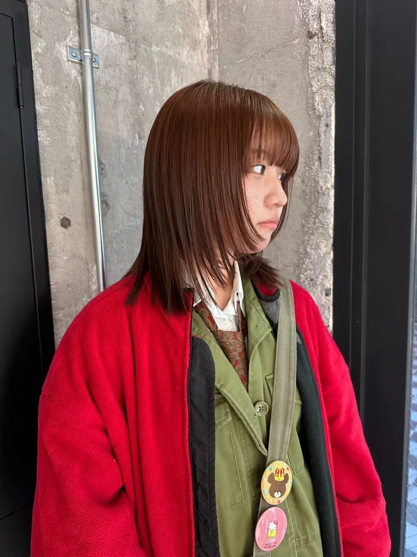 ミディアム カラー ヘアカラー KAEDE🌺Wカ ラー/ホワイトカラーのヘアスタイル
