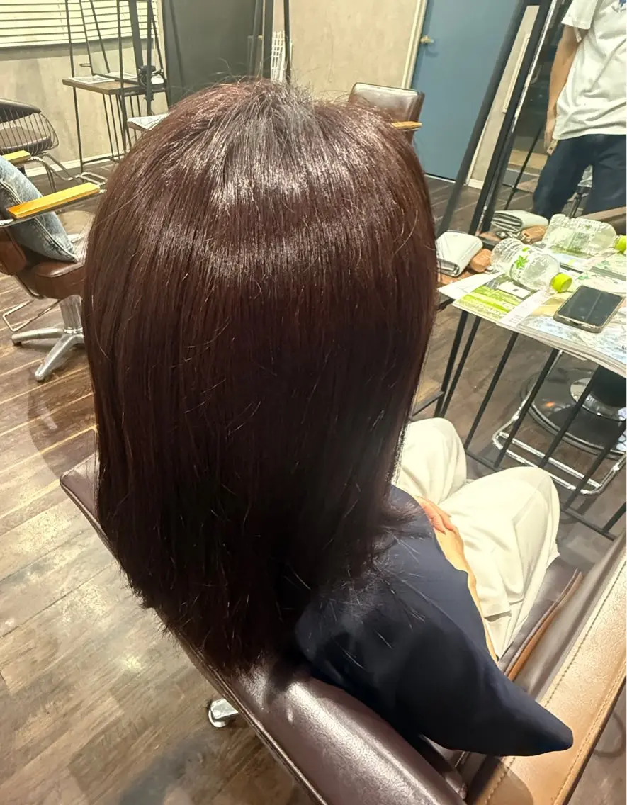 セミロング カラー ヘアカラー 福島 優奈のヘアスタイル