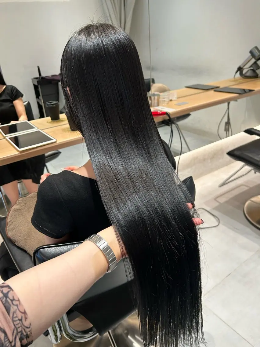 ロング ヘアカラー トリートメント 🧚つやさらhair 🧚manakaのヘアスタイル