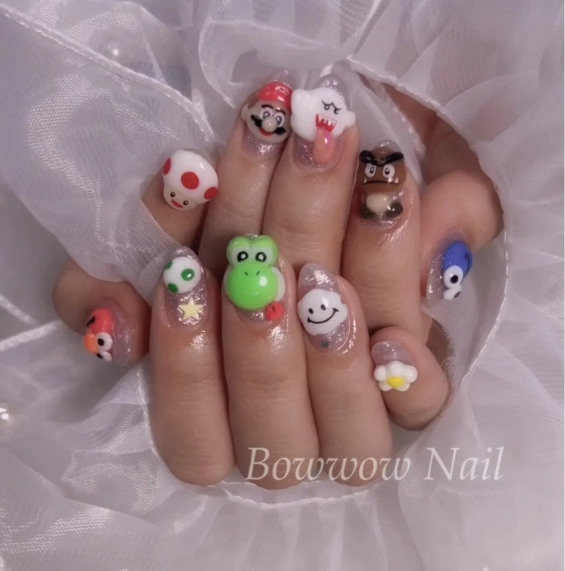 ネイル マグネットネイル Bow wow Nail さや🧸のネイルデザイン