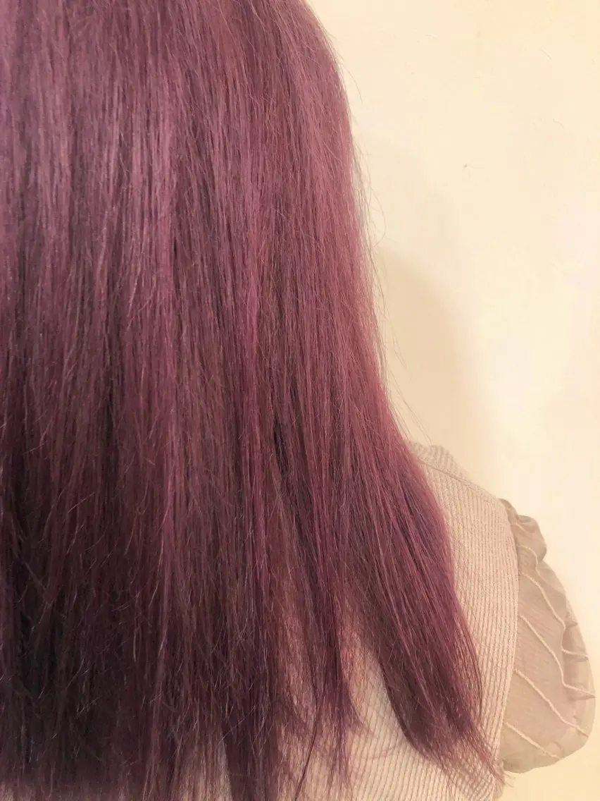 ロング カラー ラベンダーカラー ラベンダーピンク ピンクカラー ヘアカラー 茂原 麻生のヘアスタイル