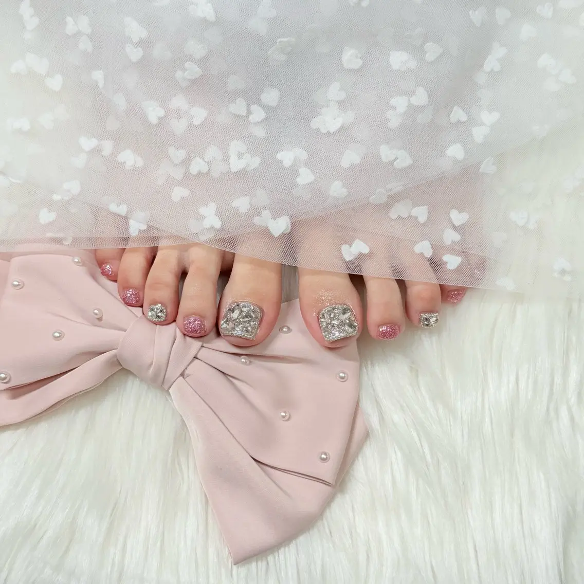 ネイル フットネイル ✩.*🎀 aoi🎀のネイルデザイン
