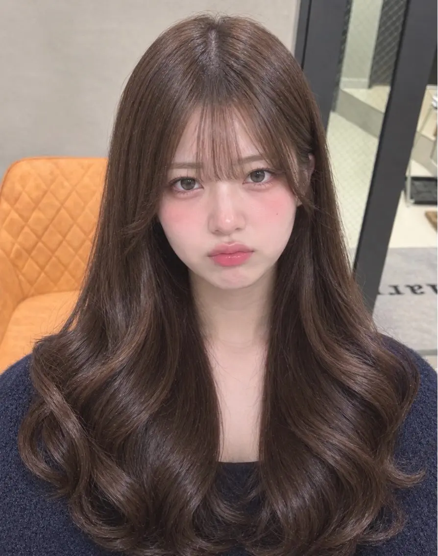 ロング カラー 似合わせカット ヘアカラー 上品♡ブラウン💎 アレンジ🩰Rimiのヘアスタイル