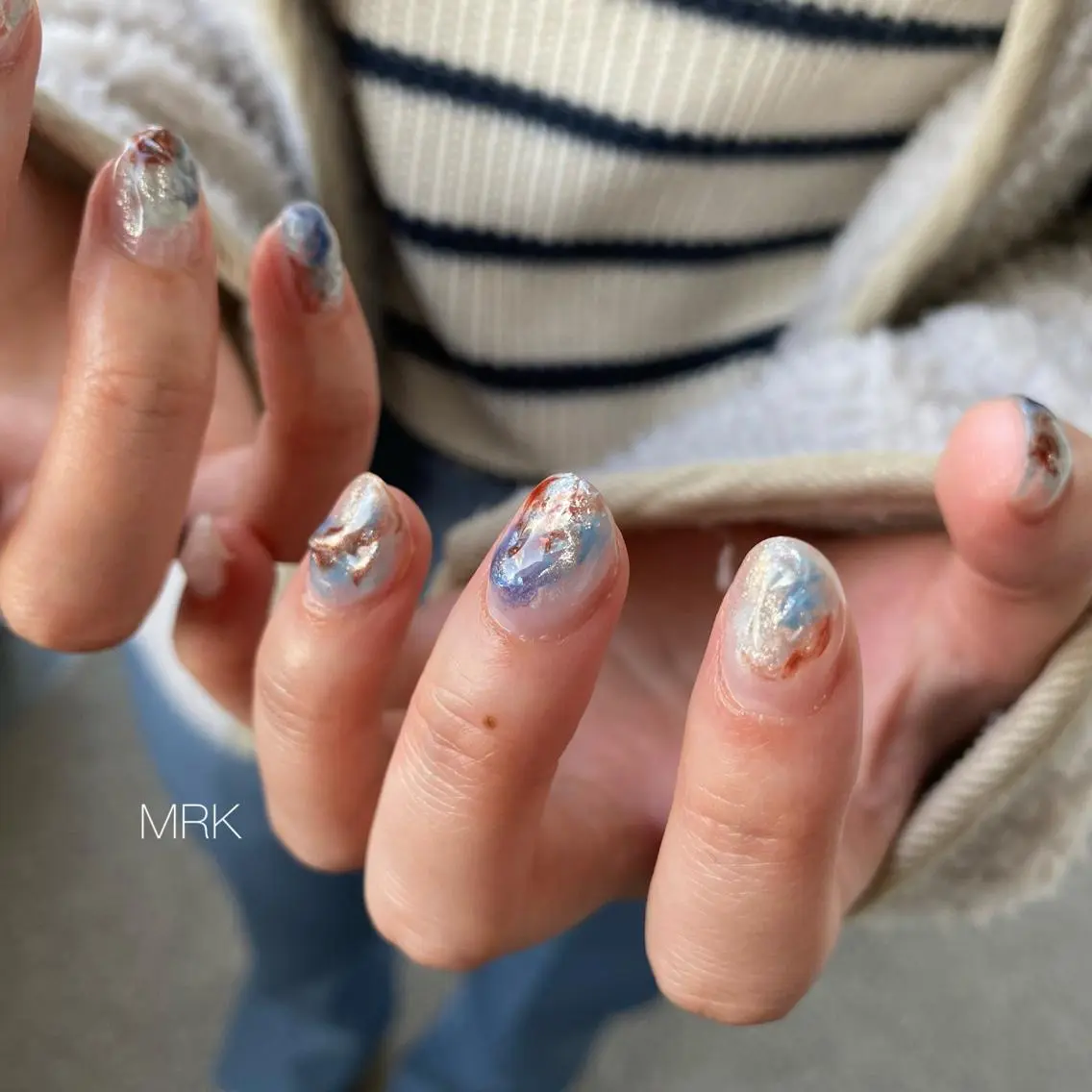 ネイル ミラーネイル ニュアンスネイル MARUKO nailのネイルデザイン