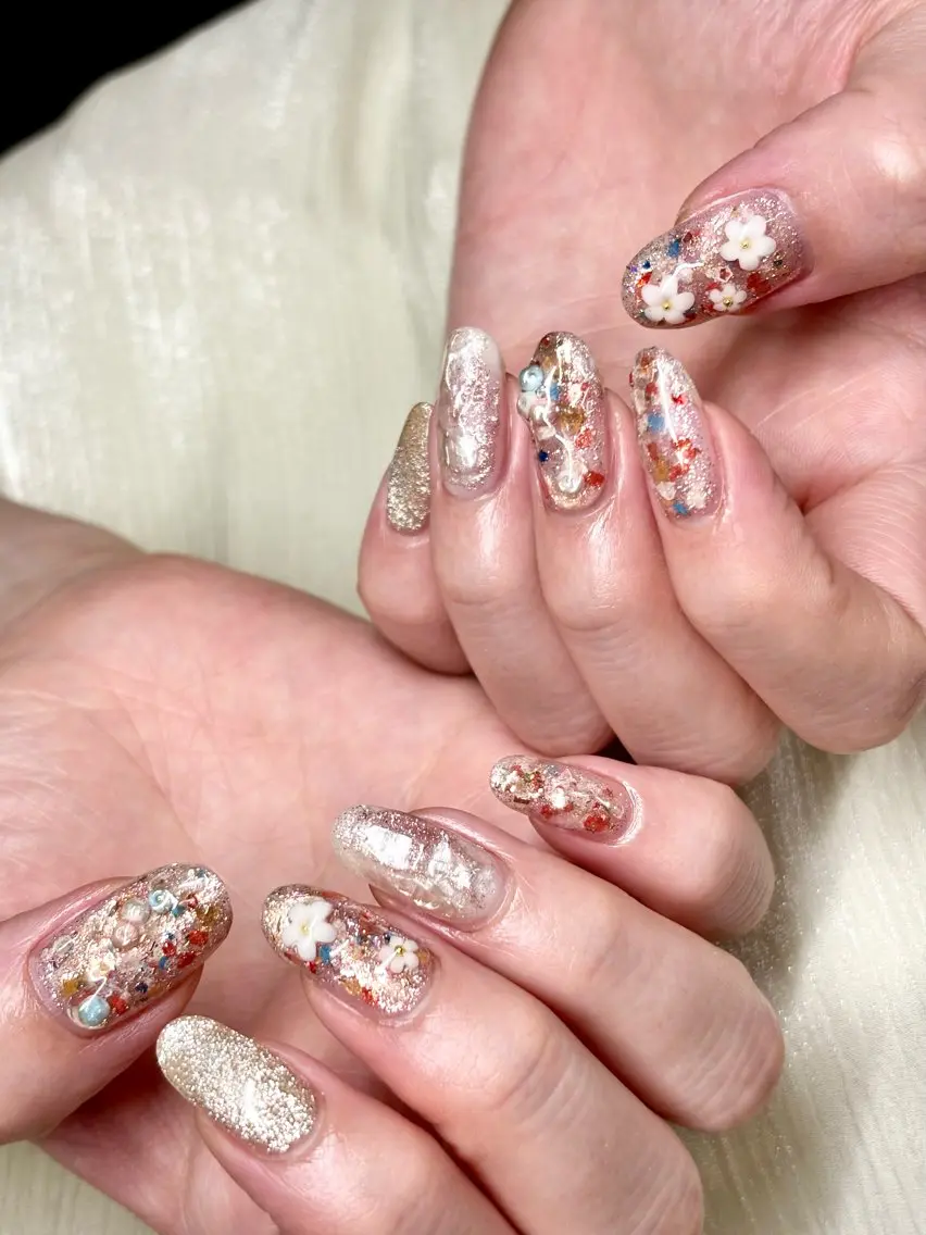 ネイル ニュアンスネイル 春ネイル ハンドネイル ハンドケア ETE LUNA NAILのネイルデザイン