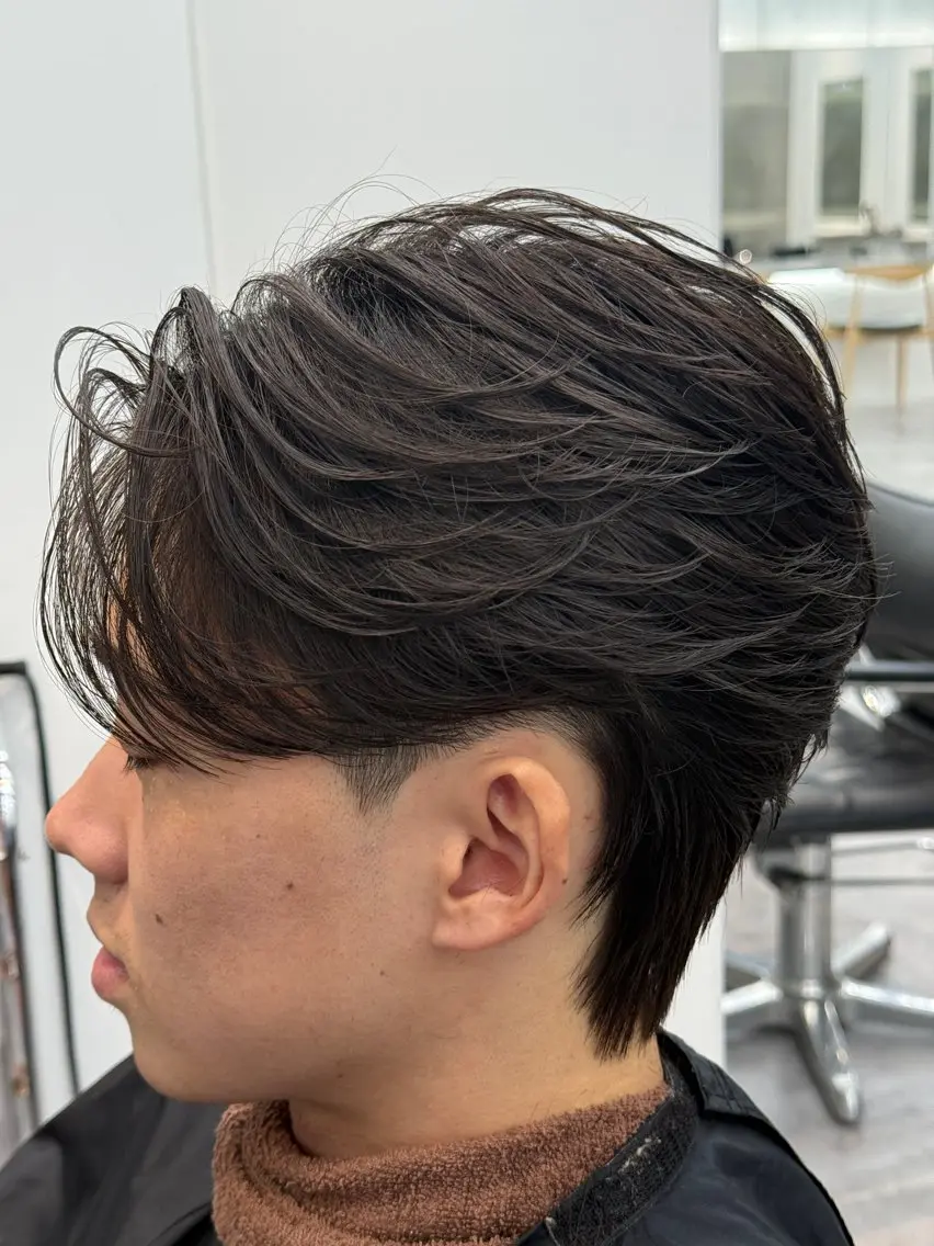 メンズ マッシュパーマ fifth岡村優作のヘアスタイル