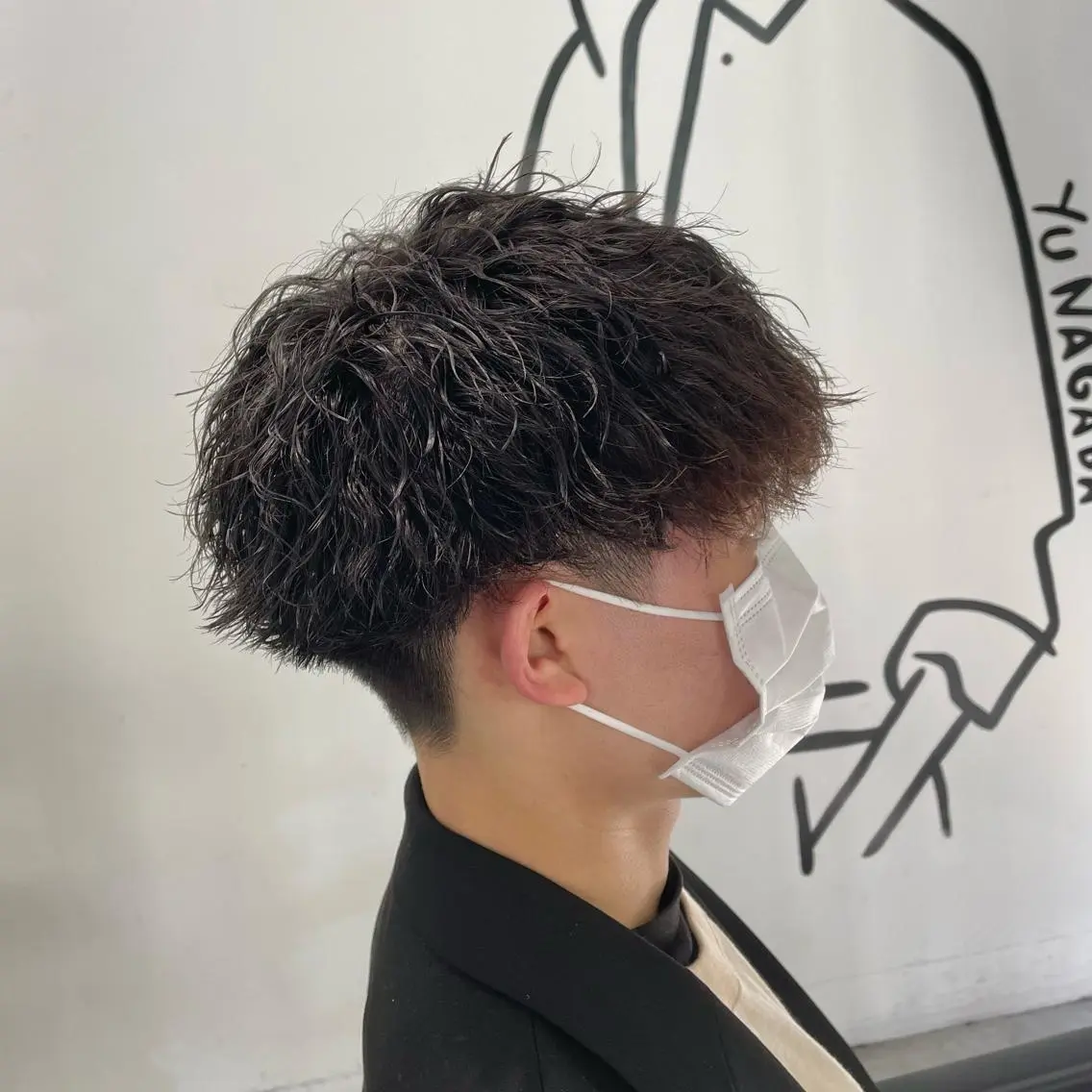 ショート パーマ メンズ マッシュ カット パーマ メンズ特化美容師/ 藤戸 椋のヘアスタイル