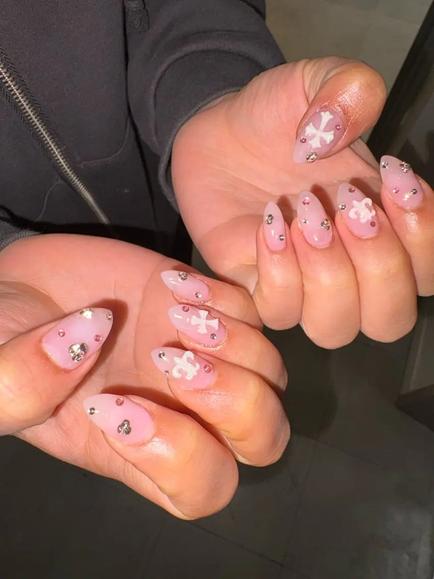 ネイル ショートネイル 33nail✴️栄 スミレ❇️Gel-xのネイルデザイン
