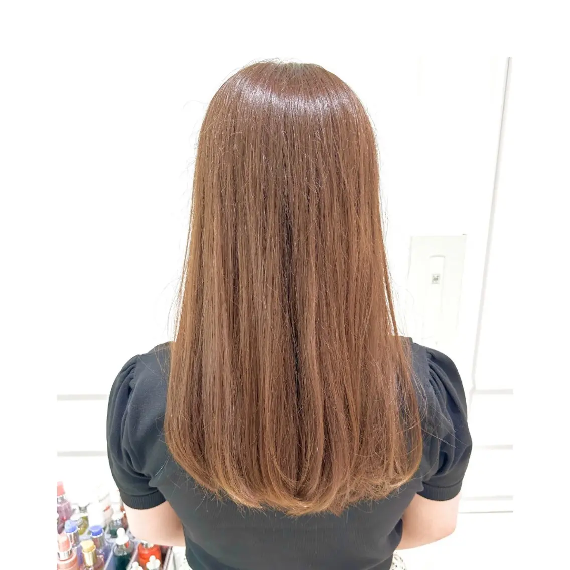 ロング ハイトーン/艶感 カラー/村上廉汰のヘアスタイル