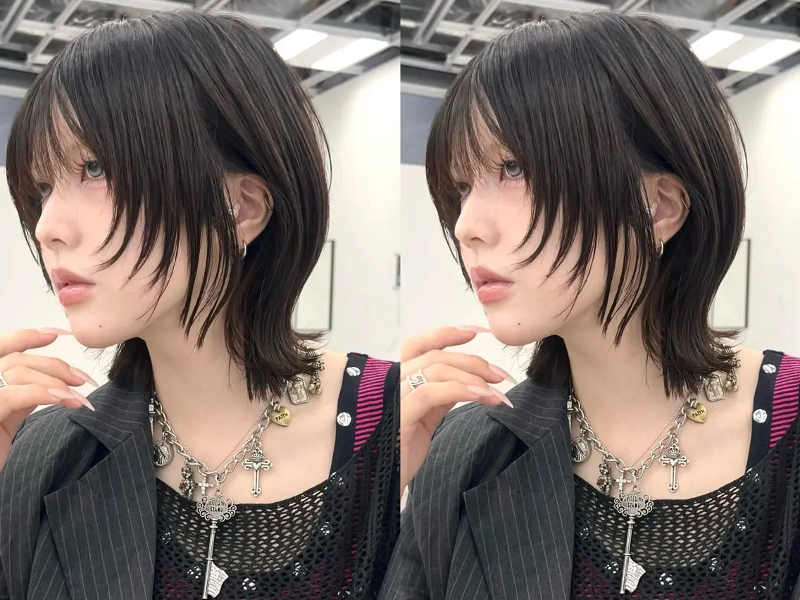 ショート カラー カット ヘアカラー トリートメント 顔まわり・レイヤー 🎀ウルフ❤︎めいのヘアスタイル