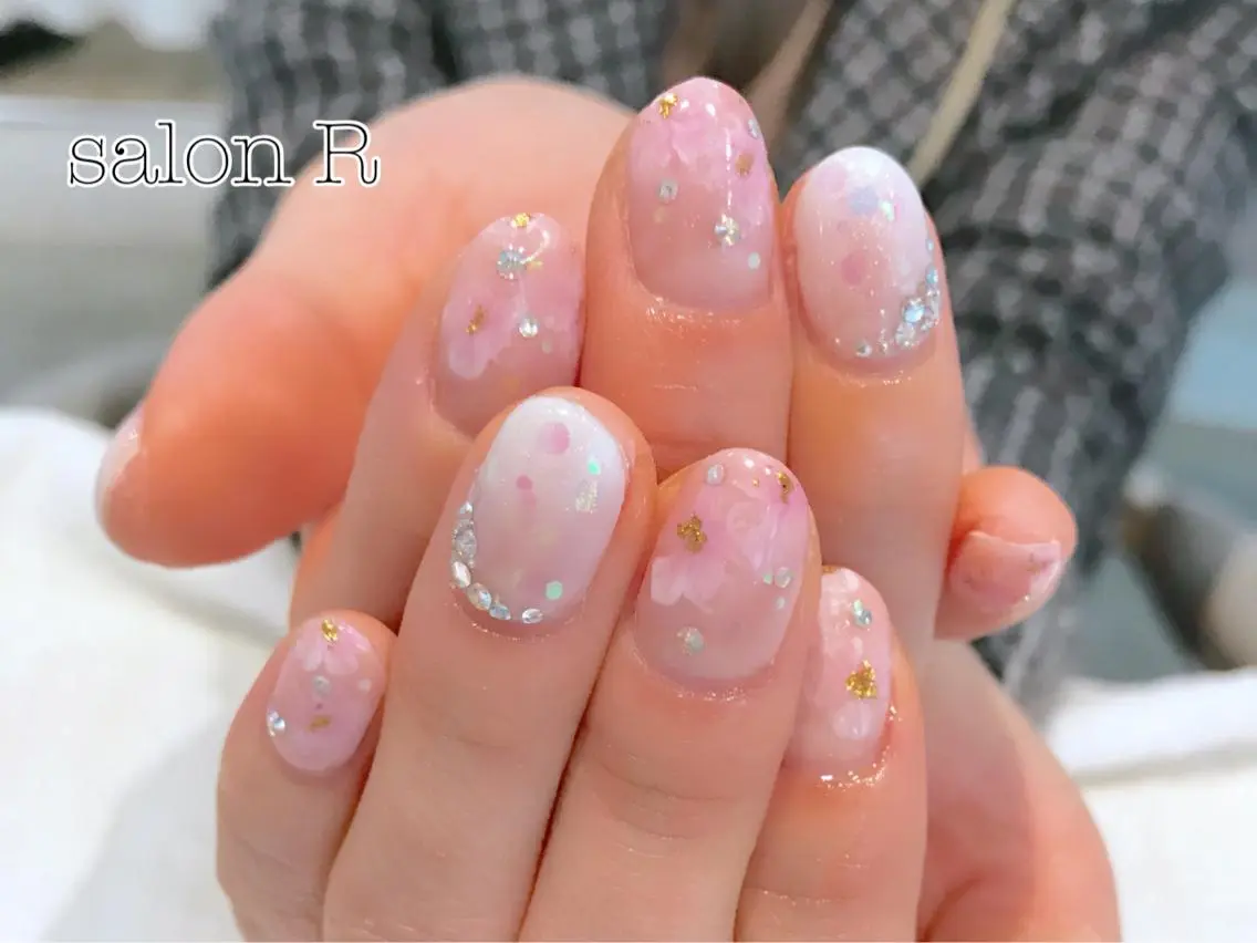 ネイル 桜ネイル NARUMI HYODOのネイルデザイン