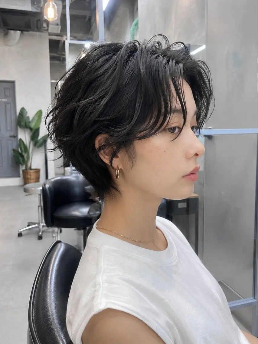 ショート パーマ カット パーマ トリートメント 銀座ショートヘア特化 渡部 誠のヘアスタイル