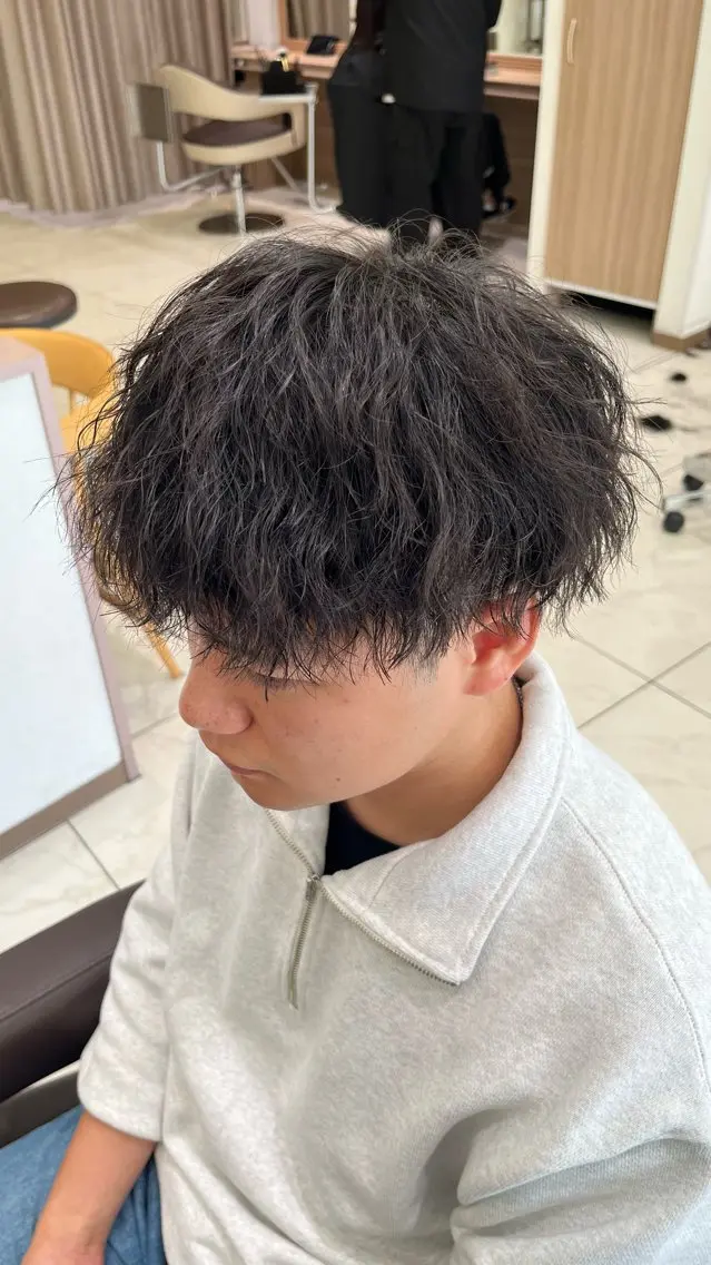 【🔥ミニモU24割🔥】【メンズカット+パーマ】なんでも◎施術時間・・・約120分の写真
