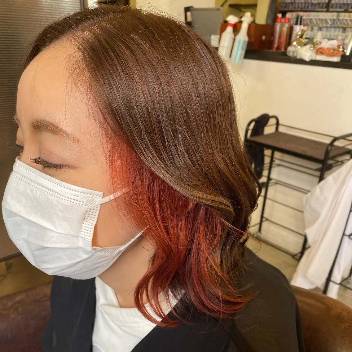 ミディアム ボブ 石川 信英のヘアスタイル