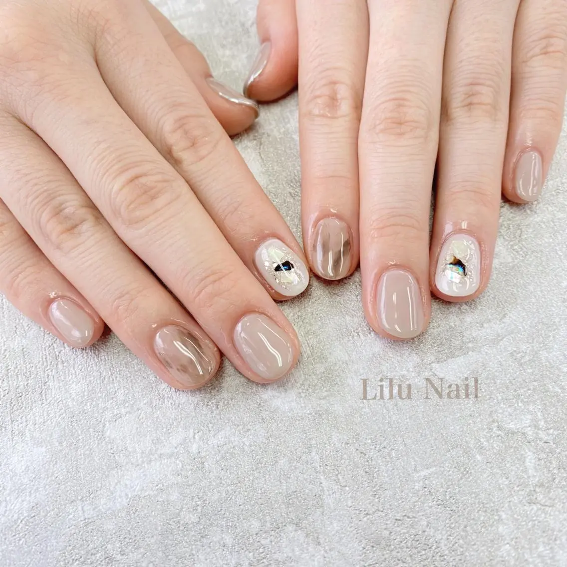 ネイル ニュアンスネイル モチの良さ◉ フィルインネイル♡のネイルデザイン