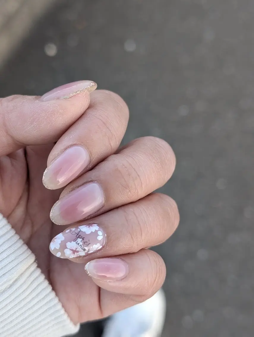 ネイル チークネイル 桜ネイル 8andyu nail♡のネイルデザイン