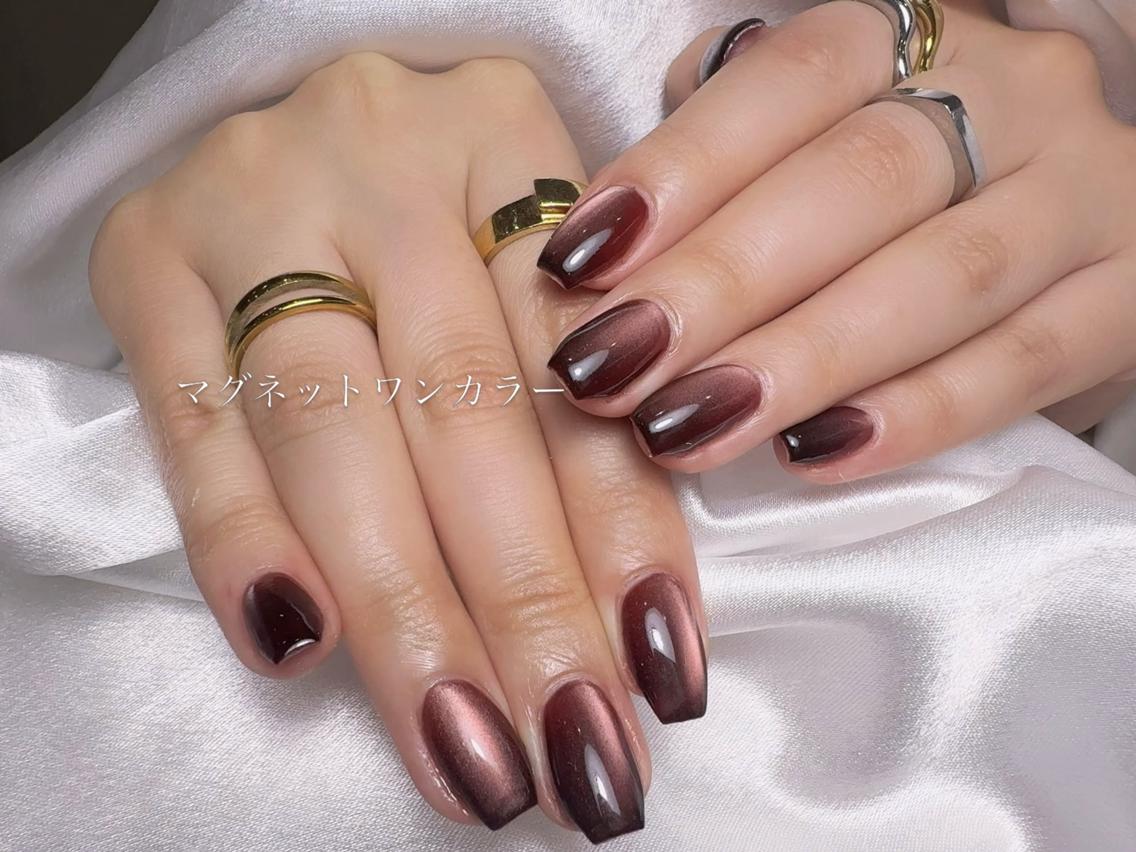 ネイル アートネイル フラッシュネイル フレンチネイル ジェルネイル ガラスフレンチ M2  BEAUTY Yukiのネイルデザイン