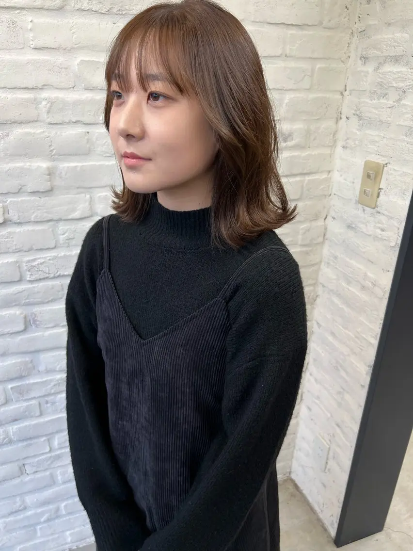 カラー ブラウンカラー ヘアカラー トリートメント 池本 勇大のヘアスタイル