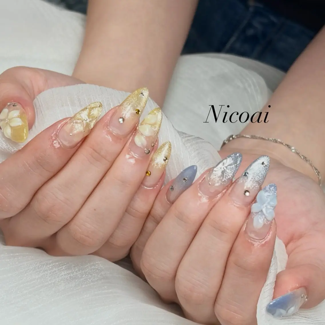 ネイル マグネットネイル 夏ネイル NailSalon Nicoaiのネイルデザイン