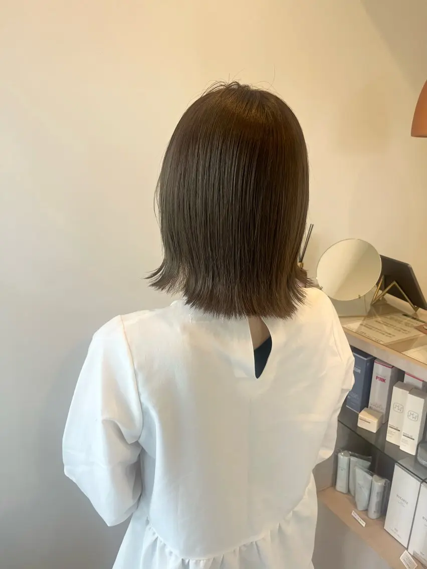 ミディアム ヘアカラー 加藤 明香里のヘアスタイル